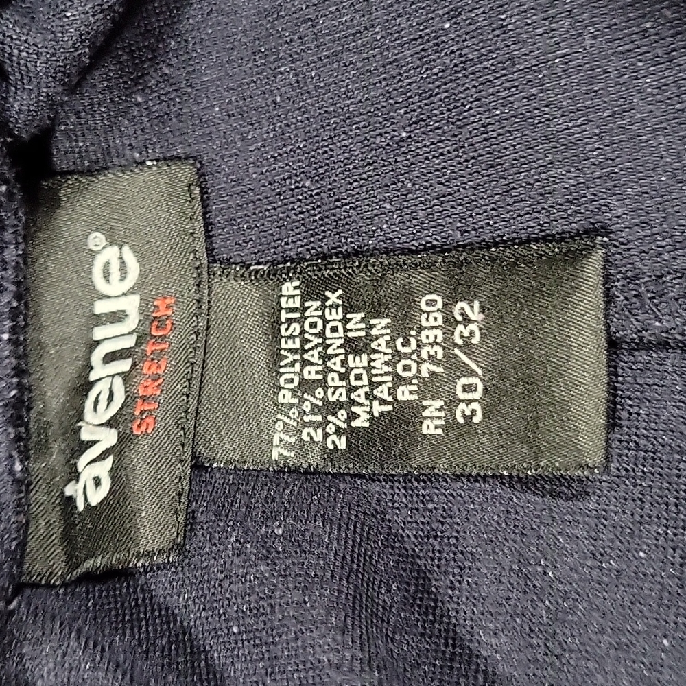 Avenue Plus Size Navy Blue Capri Stretch Pants Size 30/32 - Picture 5 of 7